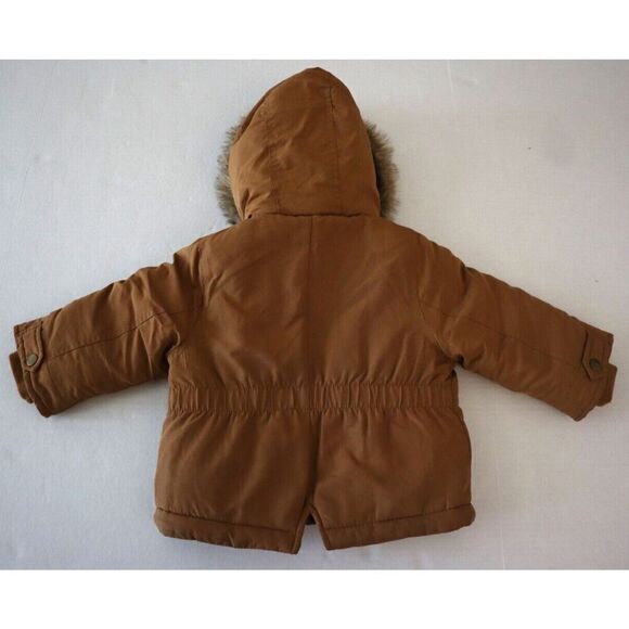 Carter's C2206168 Baby Boys' Sz 12M Camel Brown Heavyweight Adventure Parka Coat - Picture 8 of 12